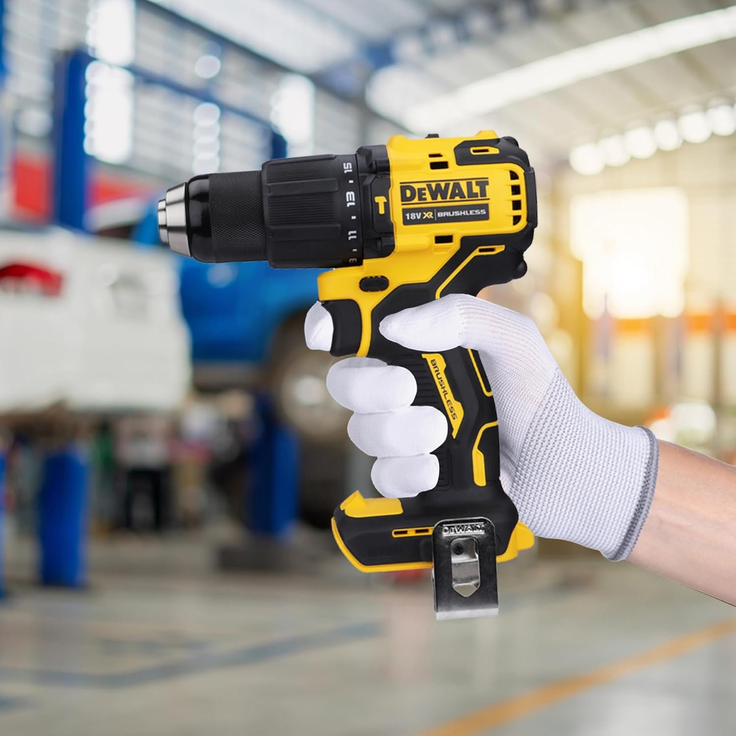DEWALT DCD709N-XJ Reversible Hammer Drill Machine Driver With Brushless Motor- 18V Li-ion Sub-Compact Series Cordless 1/2/13mm